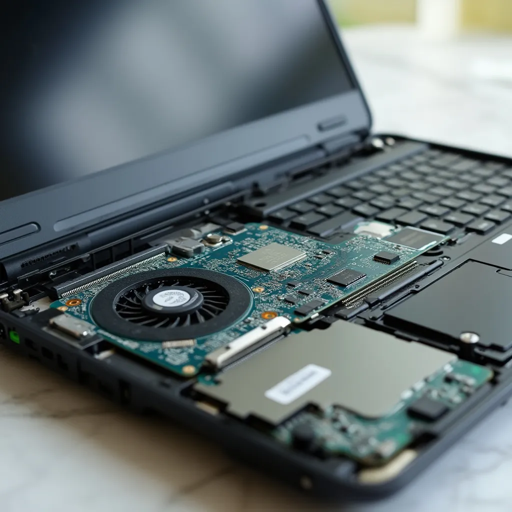 Notebook com placa-mãe reparada